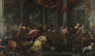 The Purification Of The Temple Artwork by Jacopo Bassano