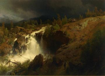 A Mountain Torrrent Artwork by Herman Herzog