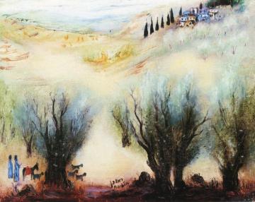 Road To Safed Artwork by Reuven Rubin