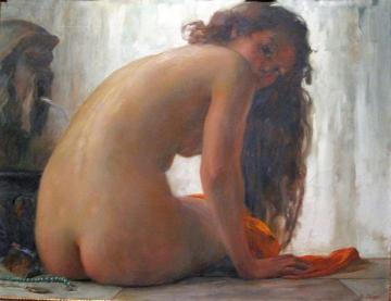 Seated Nude Artwork by Robert Auer