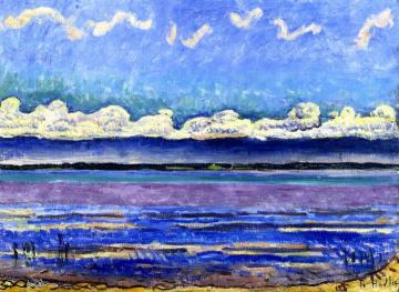 Lake Geneve with Jura Artwork by Ferdinand Hodler