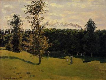 Train in the Country Artwork by Claude Oscar Monet