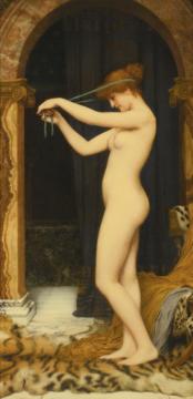 Venus Binding Her Hair Artwork by John William Godward