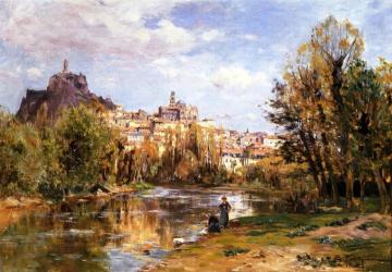 The Village of Puy en Vallay Artwork by Hippolyte Petitjean