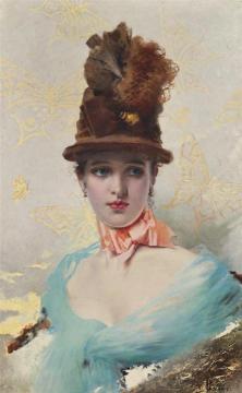 Une élégante Artwork by Vittorio Matteo Corcos