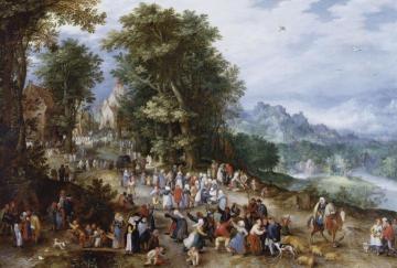 A Flemish Fair Artwork by Jan Brueghel the Elder