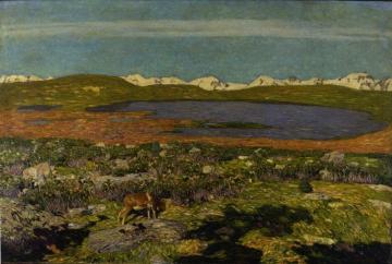 Alpine Lake Artwork by Carlo Fornara