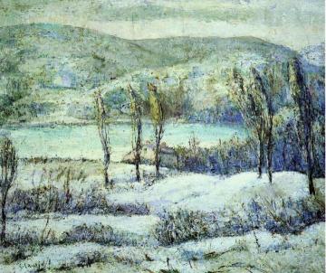 Winter Scene Artwork by Ernest Lawson