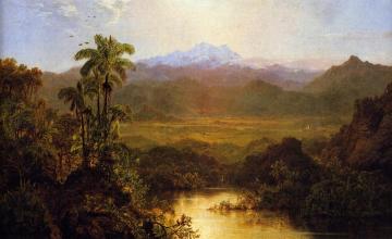 Landscape in Ecudor Artwork by Louis Remy Mignot