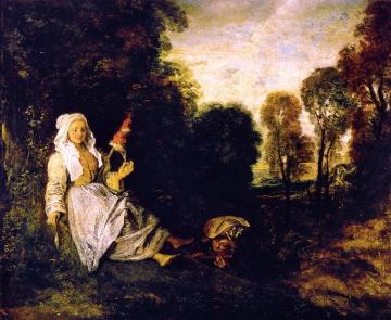 The Indiscreet Man Artwork by Jean-Antoine Watteau