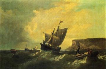 Fishermen in an Approaching Storm Artwork by William Bradford