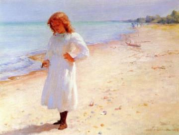 Collecting Seashells Artwork by Charles Courtney Curran