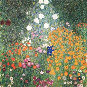 Flower Garden Artwork by Gustav Klimt