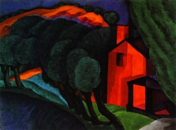 Glowing Night Artwork by Oscar Bluemner