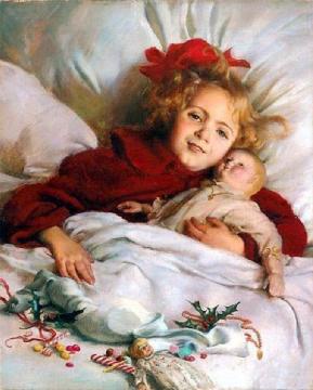 Girl with a Doll Artwork by Charles Courtney Curran
