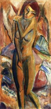 Standing Woman Artwork by Erich Heckel