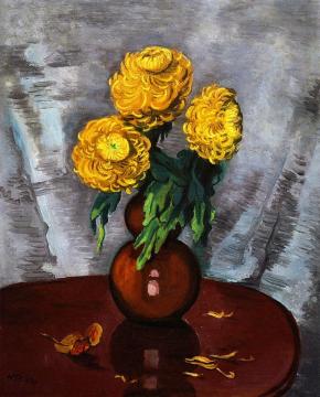 Chrysanthemums Artwork by Hermann Max Pechstein