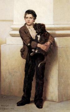 Frank And His Dog Artwork by John George Brown