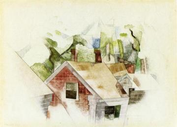 Rooftops Artwork by Charles Demuth