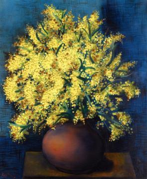 Bouquet of Mimosas Artwork by Moise Kisling