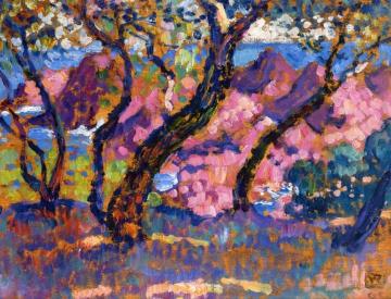 In the Shade of the Pines (study) Artwork by Theo van Rysselberghe