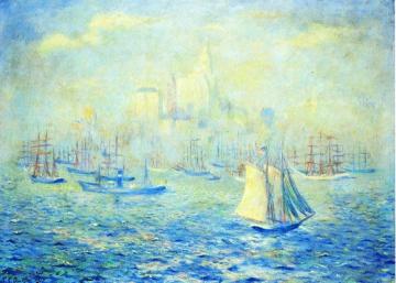 Entering New York Harbor Artwork by Theodore Earl Butler