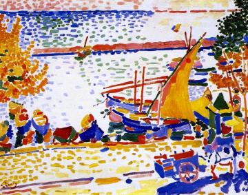 Port Of Collioure, The White Horse Artwork by Andre Derain