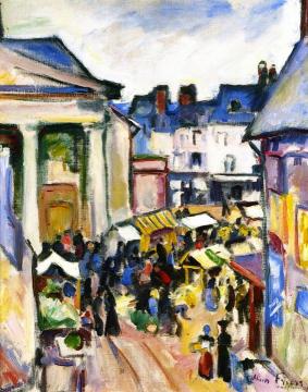 Sunday In Honfleur Artwork by Emile-othon Friesz