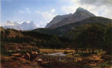 View near Lake Lucerne Artwork by Thomas Worthington Whittredge