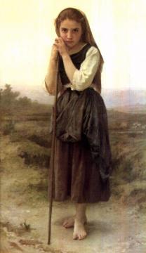 The Little Shepherdess Artwork by William Adolphe Bouguereau