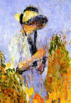Woman in a Straw Hat Artwork by Henri Martin