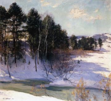 Thawing Brook Artwork by Willard Leroy Metcalf
