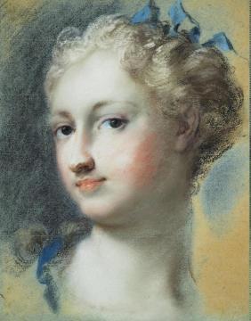 Head of a Fair-Haired Woman Artwork by Rosalba Carriera