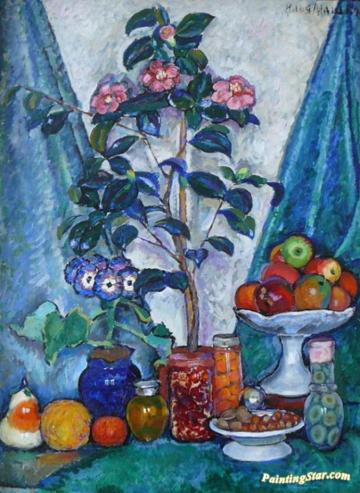 Still Life with Camelias Artwork by Ilya Mashkov