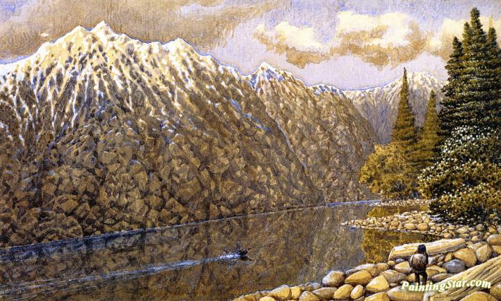 Fraser River, Loon Artwork by William George Richardson Hind