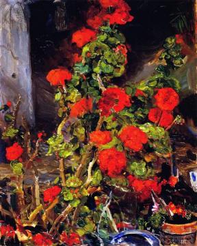Geraniums Artwork by Joseph Kleitsch