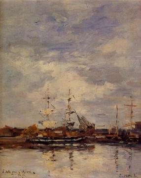Deauville Harbor Artwork by Eugène-Louis Boudin