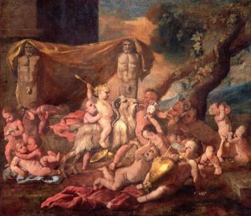 Children's Bacchanal II Artwork by Nicolas Poussin