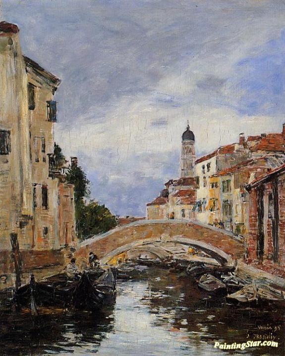 Small Canal in Venice Artwork by Eugène-Louis Boudin