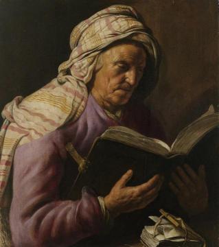 Old Woman Reading Artwork by Jan Lievens