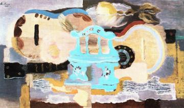 Still-life with Guitar Artwork by Vladimir Lebedev