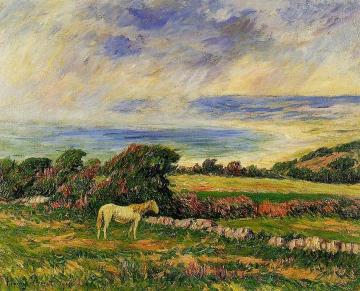 Horse in a Meadow Artwork by Henry Moret