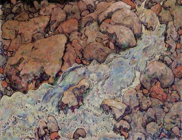 Mountain Torrent Artwork by Egon Schiele