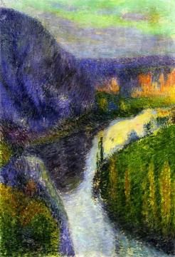 The Lot Valley, near Saint-Sirq Lapopie Artwork by Henri Martin