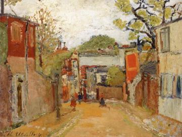 Rue De L'abreuvoir Artwork by Maurice Utrillo