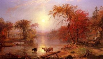 Indian Summer - Hudson River Artwork by Albert Bierstadt