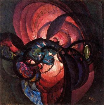 Twisted Black Lines Artwork by Frantisek Kupka