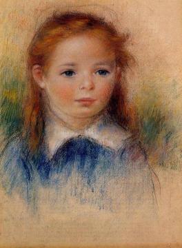 Portrait of a Little Girl Artwork by Pierre Auguste Renoir