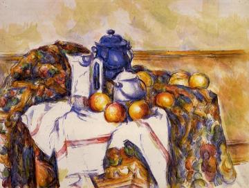 Still Life with Blue Pot Artwork by Paul Cezanne
