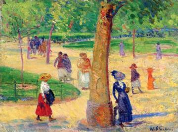 Washington Square Artwork by William James Glackens